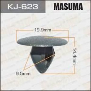 Клипса крепежная MASUMA KJ-623 салонная серая NISSAN