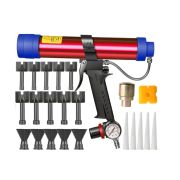 Пистолет пневматический для герметика с набором носиков + регулятор давления